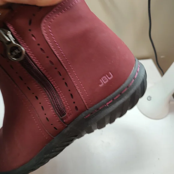 JBU juno double zip wine color ankle boot women's Size 10 - Picture 12 of 16